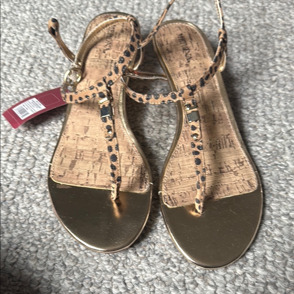 Merona Gold Sandals with Studded Straps
